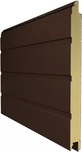 Секционные ворота Alutech Prestige Comunello 3000x2125 коричневые RAL 8014