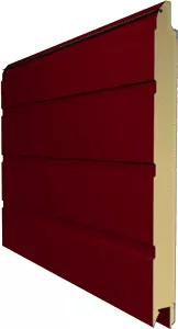 Секционные ворота Alutech Trend LG800 2750x2500 пурпурно-красные RAL 3004